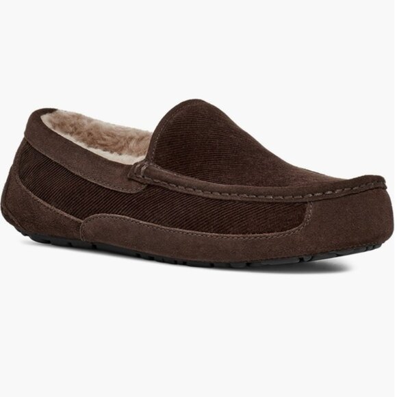 UGG Men's Brown Ascot 2 Suede Leather Classic Slip-On Loafer Size US 9 - Picture 1 of 7